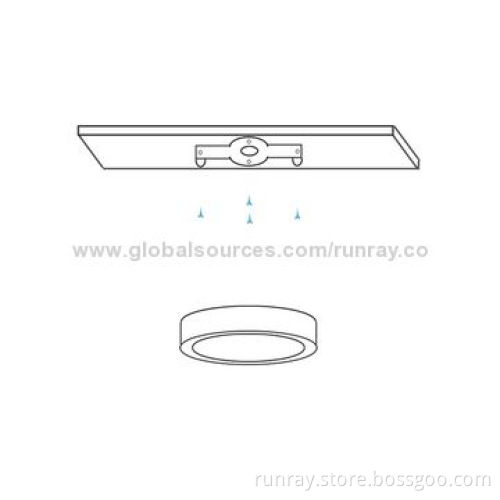 Switch Dimmable LED Panel Light with 6W Power, 85-265V AC or 12V DC, 80-110lm/W, CE Mark